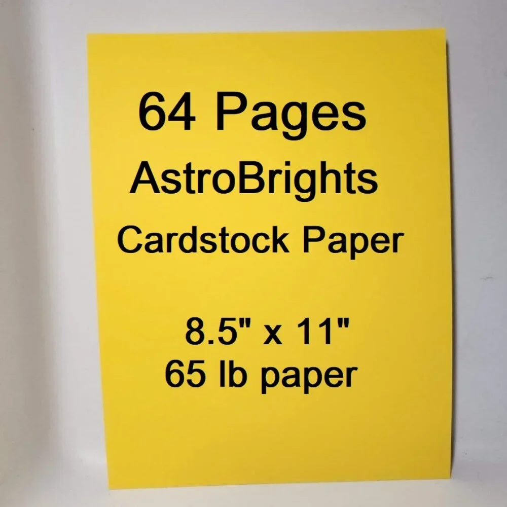 64 Pages Sheets Yellow Cardstock Paper AstroBrights Invitation Cards Scrapbooks